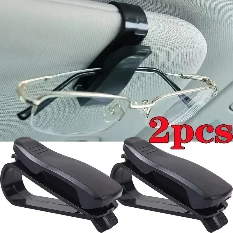 2 Pièces Universel Voiture Auto Pare-Soleil Lunettes Boîte Lunettes De Soleil Pince Carte Porte-Billet Attache Stylo Étui Lunett