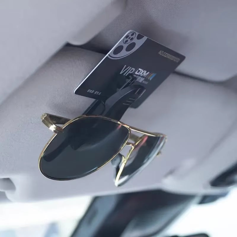 2 Pièces Universel Voiture Auto Pare-Soleil Lunettes Boîte Lunettes De Soleil Pince Carte Porte-Billet Attache Stylo Étui Lunett